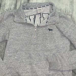 PINK long sleeve half zip up